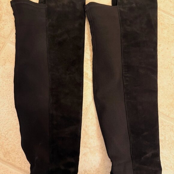 Stuart Weitzman Reserve Black Suede Over-the-Knee Boots - Size 36 - Picture 6 of 13